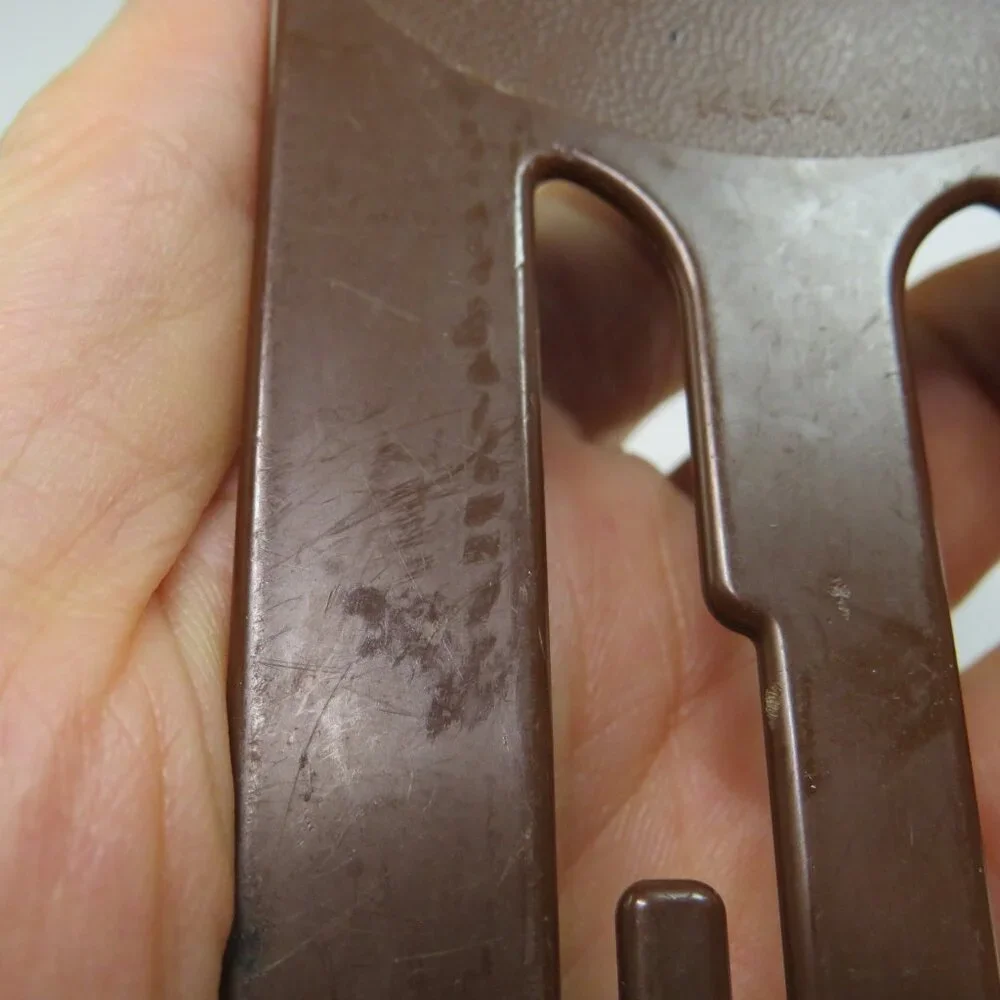 RARE Vintage 70s Tupperware Jumbo Paper Clip - Chocolate Brown Retro Office